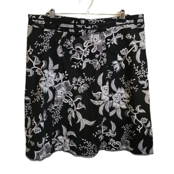 Beecher & Brook A-Line Bold Black & White Skirt XL - Picture 1 of 6